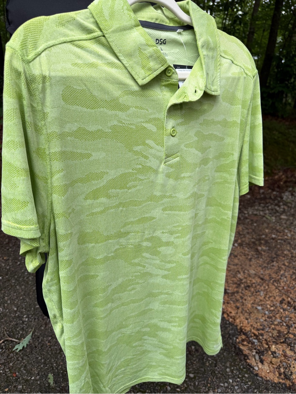 DSG Lime Green Camouflage-Texture Polo